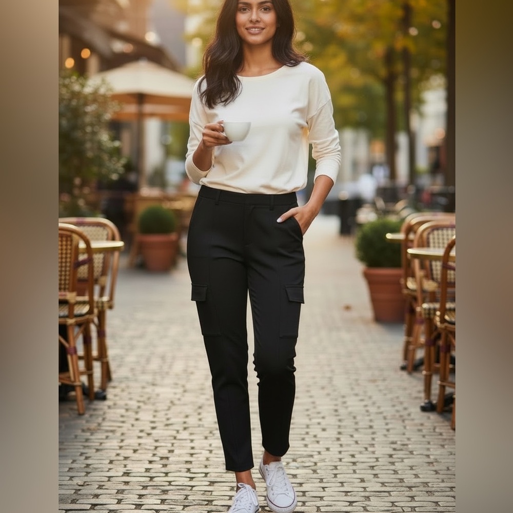 Sanctuary Polished Cargo Ankle Pants 6 Pockets Women’s 31 MSRP $119